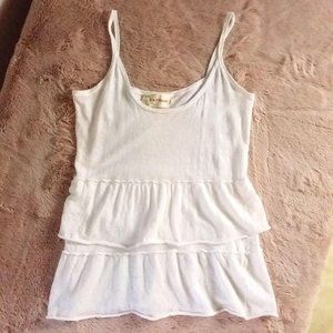 Pure DKNY Tank Top 100% Linen Womens SZ Medium Whi